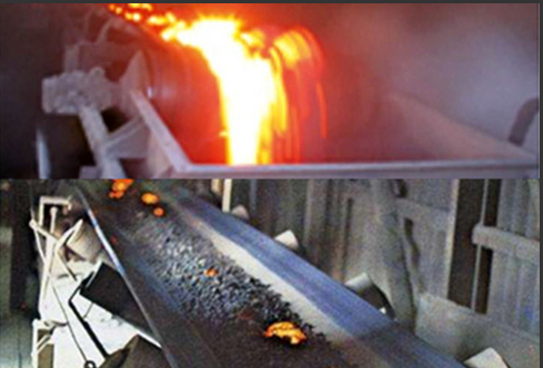 Fire resistant conveyor belt
